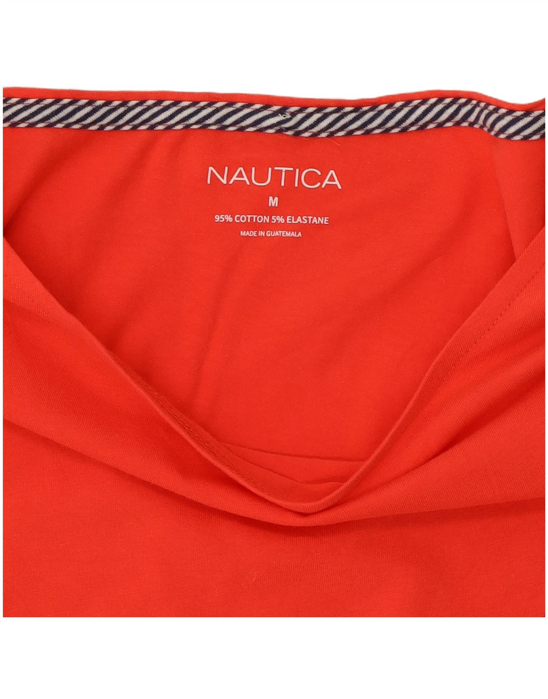 Top camicetta da donna NAUTICA UK 12 cotone rosso medio