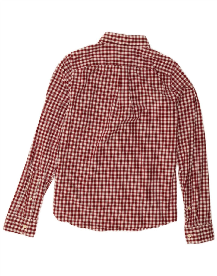 Camicia da uomo a quadri Muscle Fit Abercrombie & Fitch a quadretti rossi medi