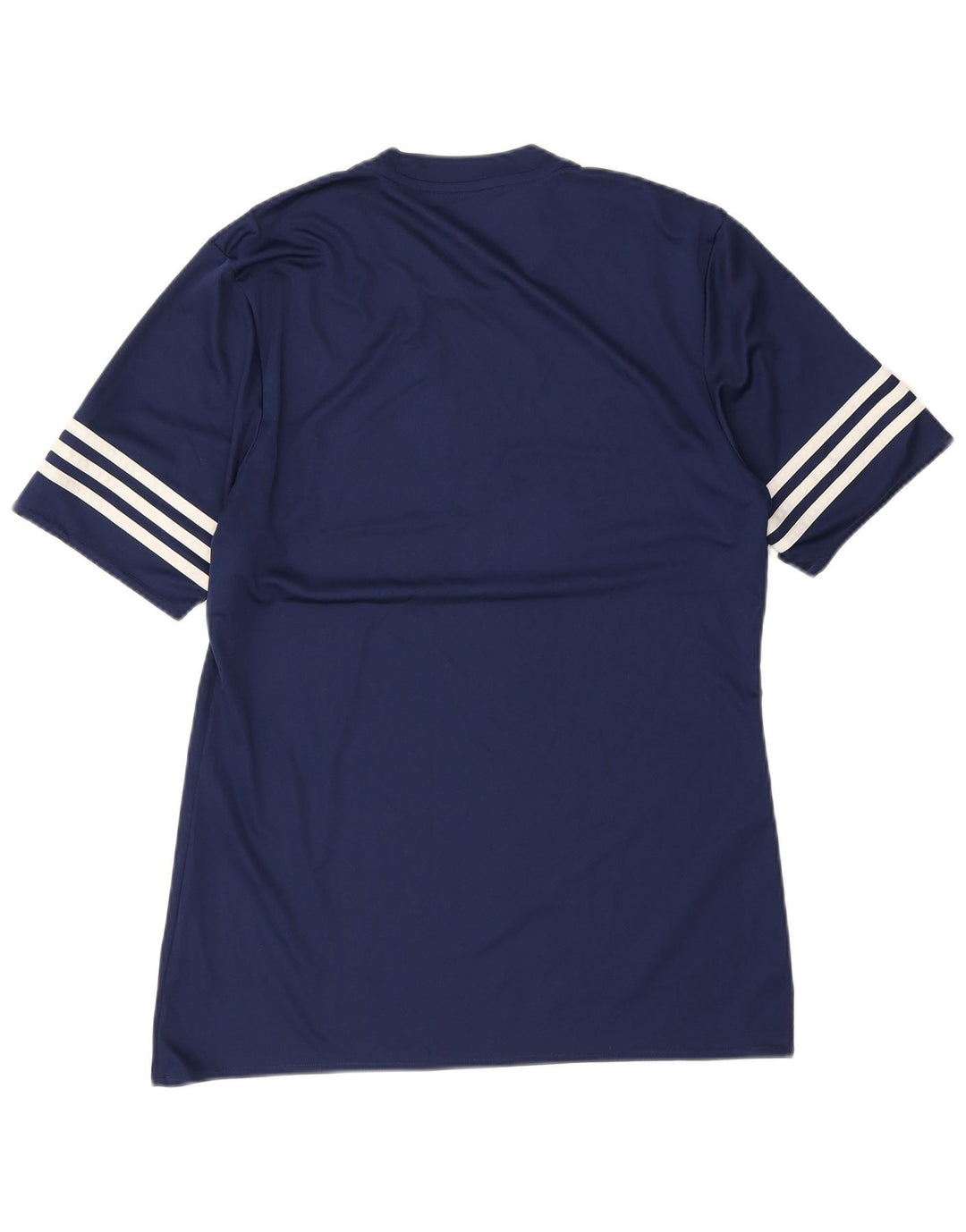 T-shirt Adidas Climalite da uomo Top medio in poliestere blu navy