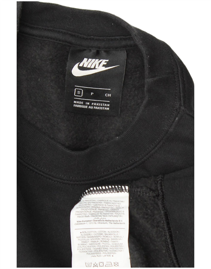 Felpa oversize da donna Nike UK 10 piccola in cotone nero