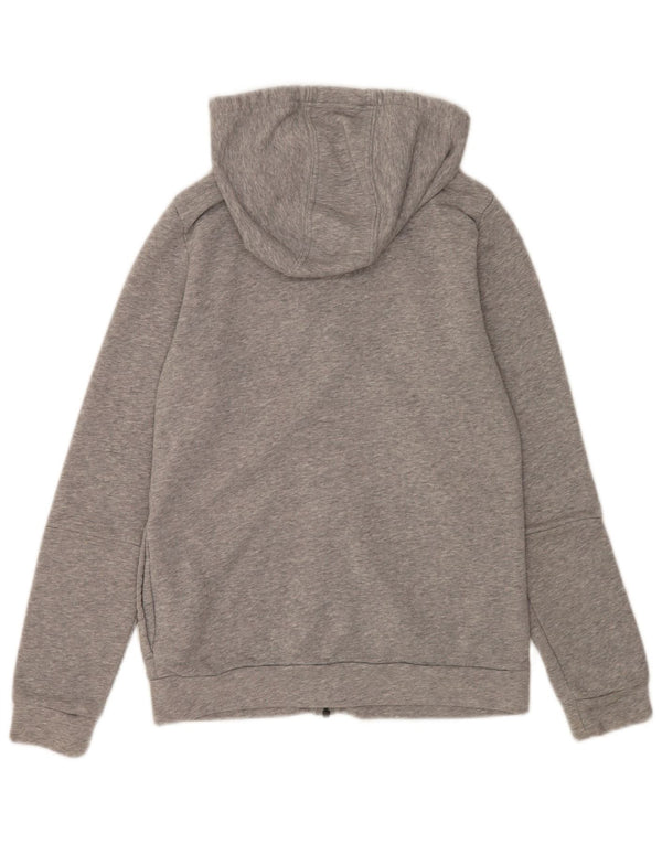 Maglione con cappuccio e zip da donna Adidas UK 12/14 Cotone chiazzato grigio medio