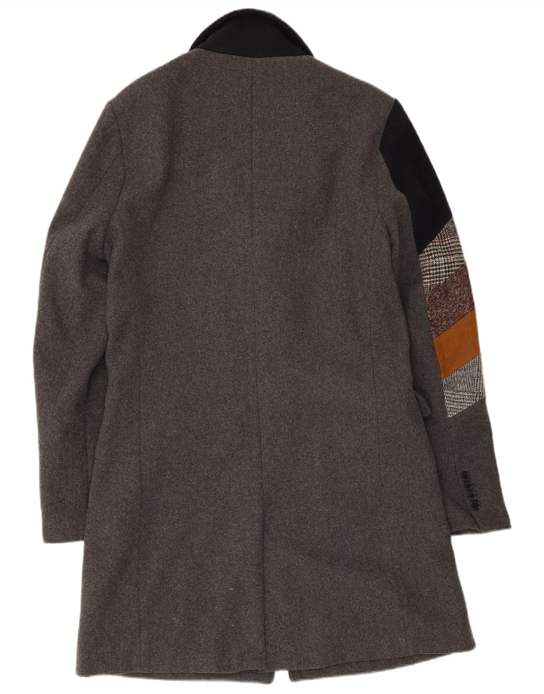 Desigual Cappotto da uomo IT 48 Poliestere color block grigio medio