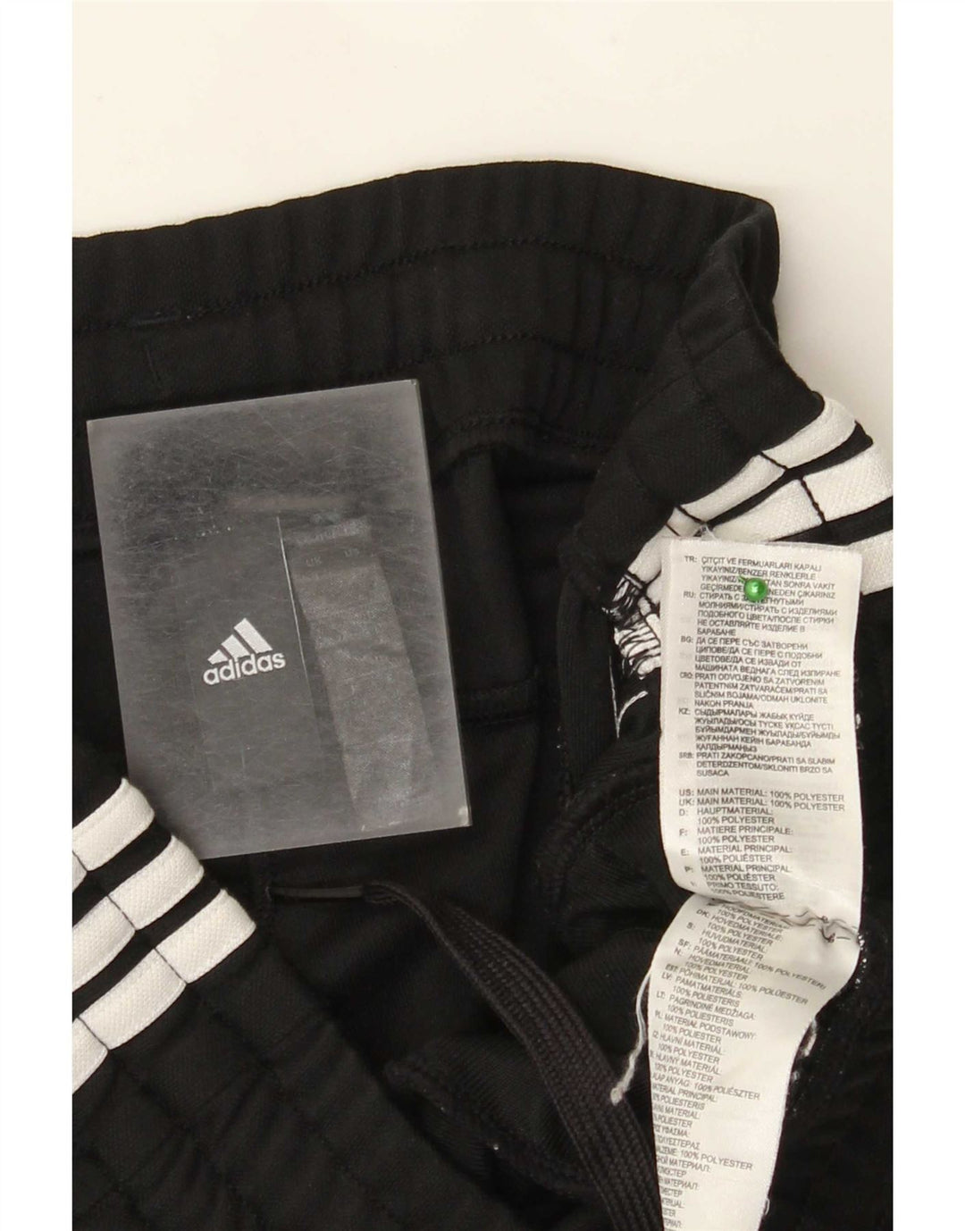 Pantaloni della tuta da donna Adidas UK 10 piccoli poliestere nero