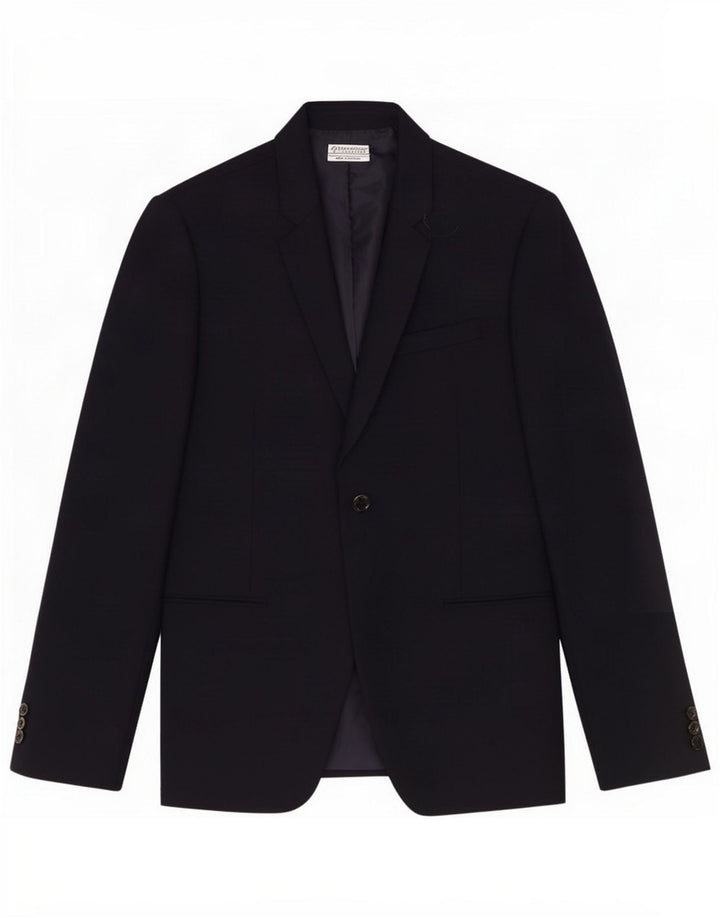 Zara Giacca blazer a 1 bottone da uomo EU 50 Large Blu navy