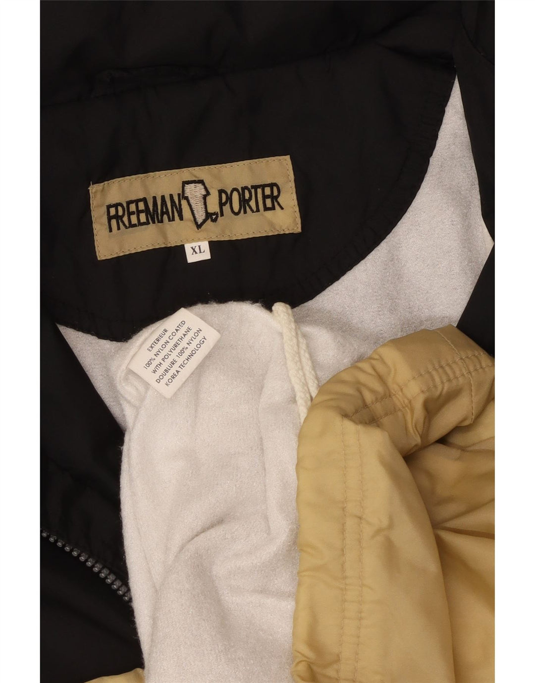FREEMAN T. PORTER Giacca da tuta grafica da uomo XL Beige Colourblock