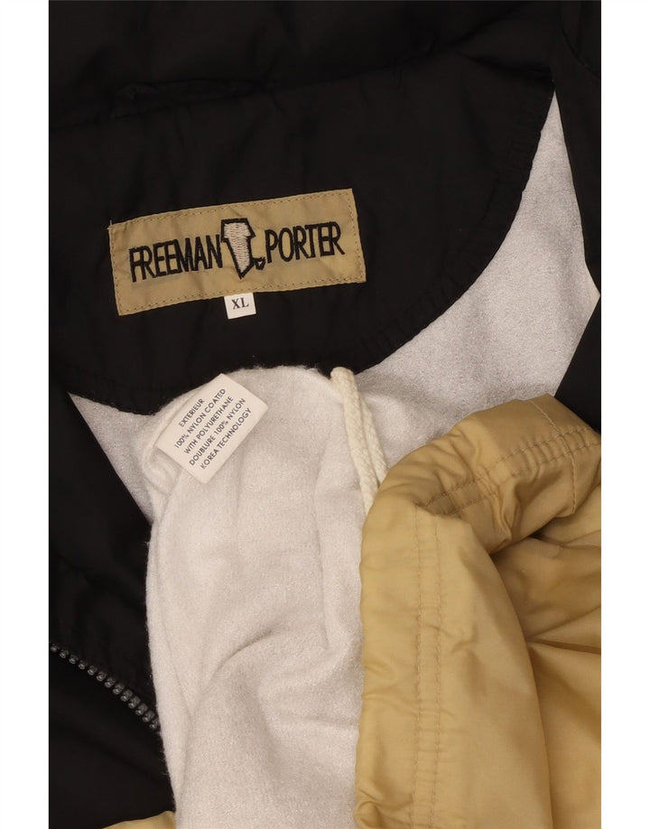 FREEMAN T. PORTER Giacca da tuta grafica da uomo XL Beige Colourblock