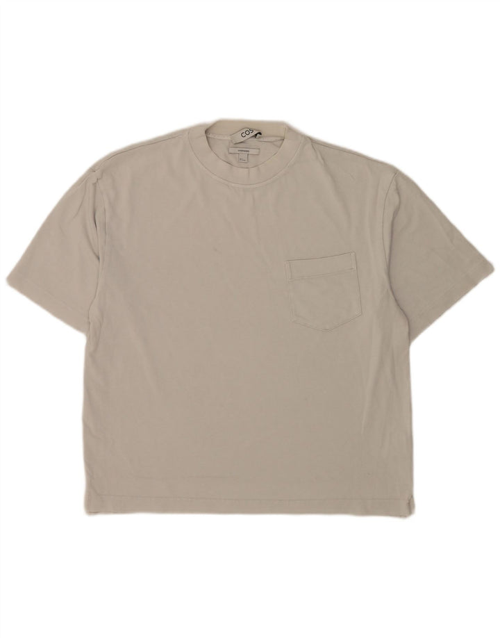 T-shirt oversize da uomo Cos piccola in cotone bianco sporco