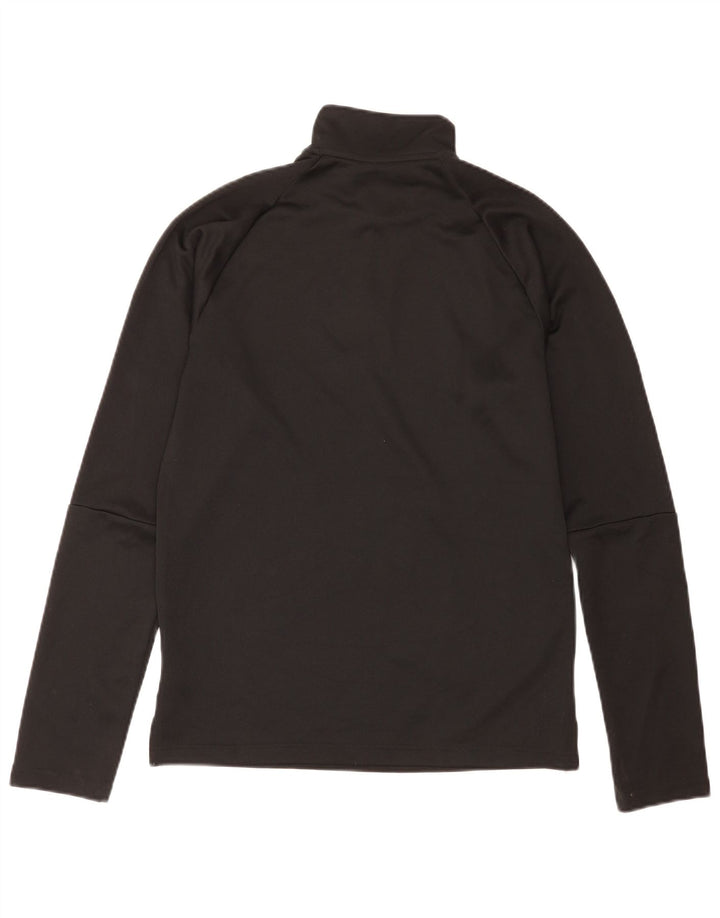 Adidas Uomo Climalite Zip Neck Pullover Tuta Top Small Poliestere Nero