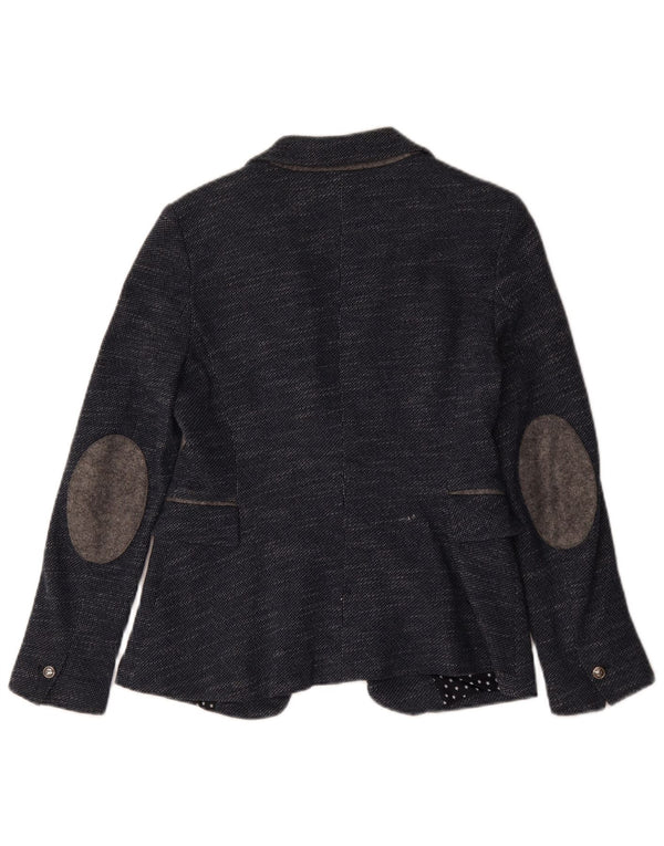 Giacca blazer da donna a 1 bottone Zara UK 12 medio blu navy screziato