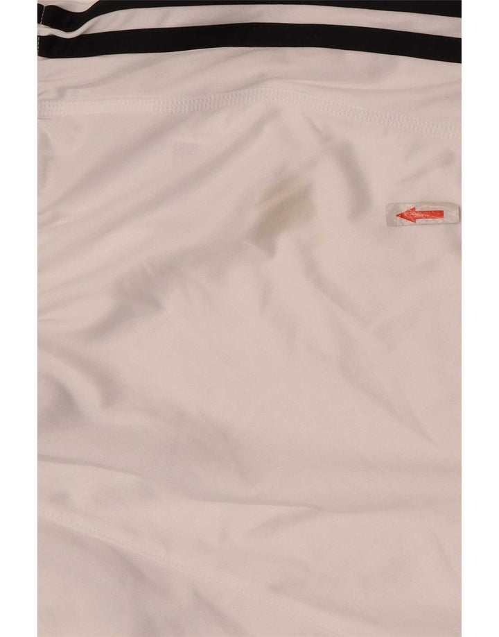 Pantaloncini sportivi Adidas Climalite da uomo grandi in poliestere bianco