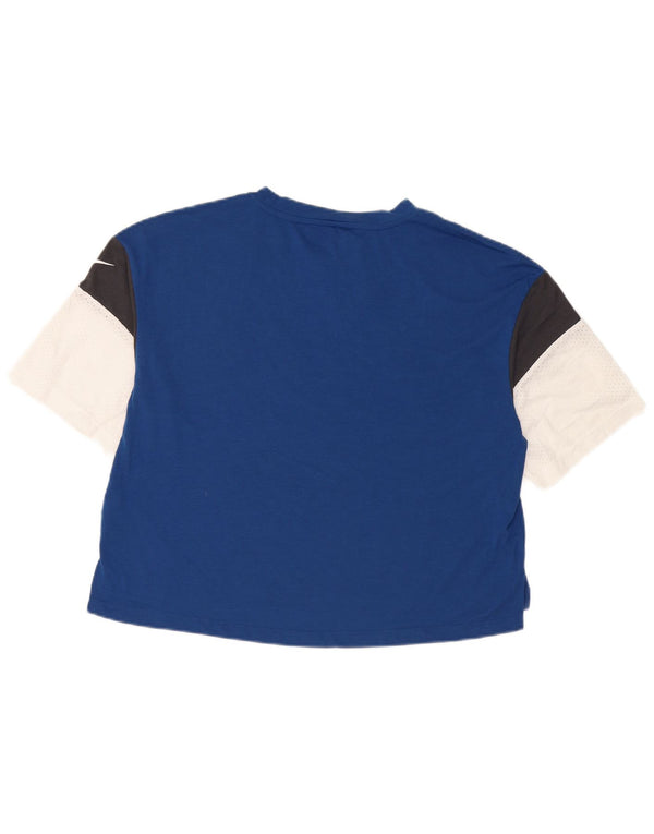 T-shirt grafica da donna NFL Top UK 14 poliestere blu navy medio