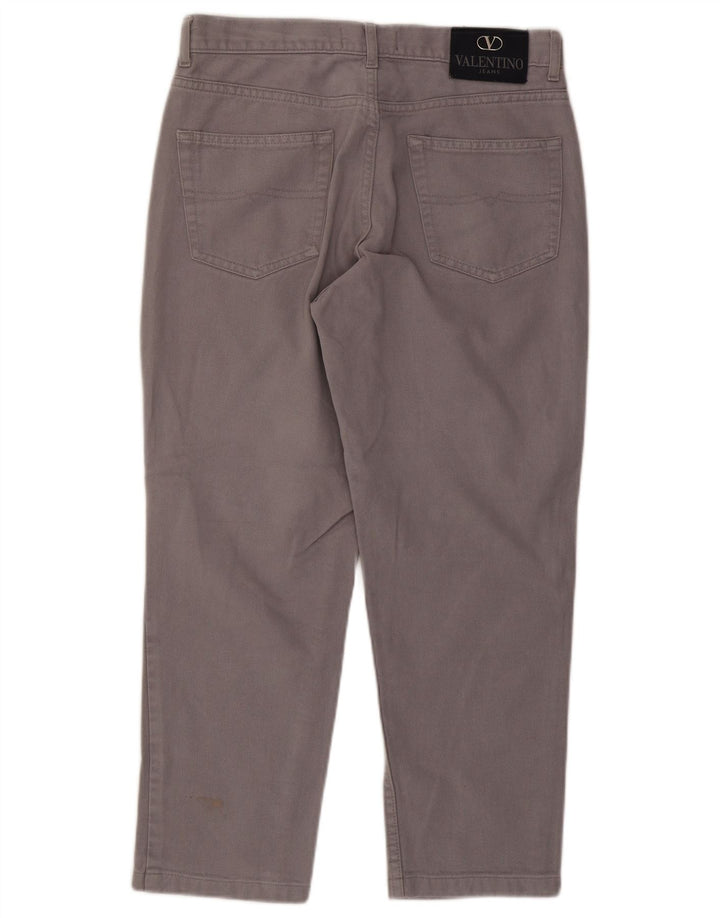 Jeans dritti da uomo Valentino W34 L26 in cotone grigio