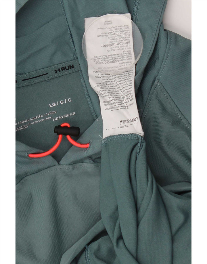 Tuta da uomo Under Armour con cappuccio pullover Top Large turchese elastan