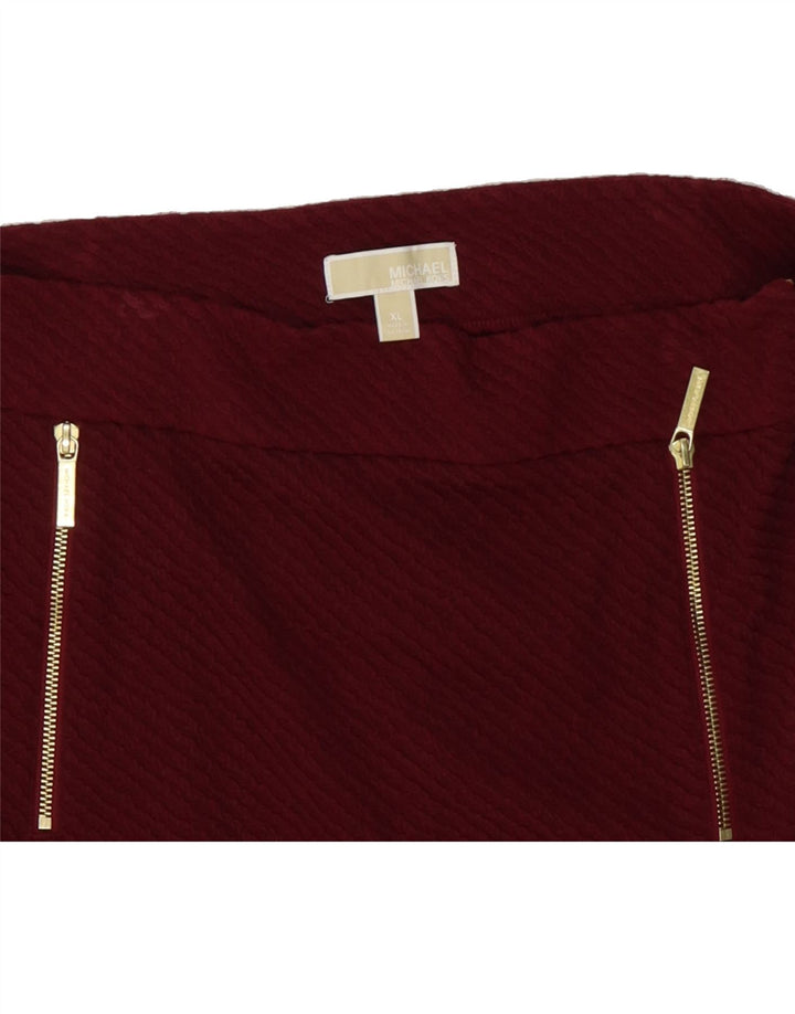 MICHAEL KORS Womens Pencil Skirt  XL W36 Red Cotton Vintage Michael Kors and Second-Hand Michael Kors from Messina Hembry 