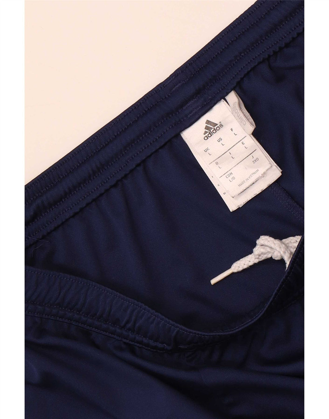 Pantaloncini sportivi Adidas Climalite da uomo di grandi dimensioni in poliestere color block blu navy