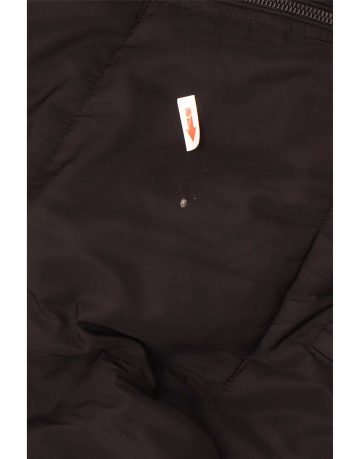 Giacca imbottita oversize con cappuccio da donna Zara UK 10 piccola poliestere nero
