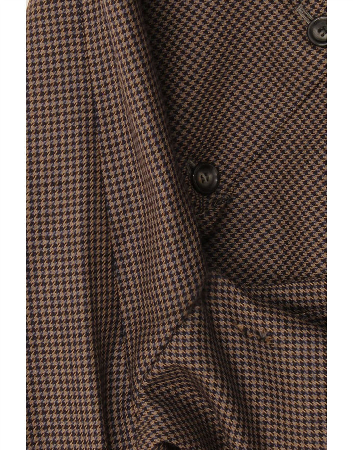 Giacca blazer da uomo a 2 bottoni Durban UK 38 Lana nuova pied de poule grigio medio