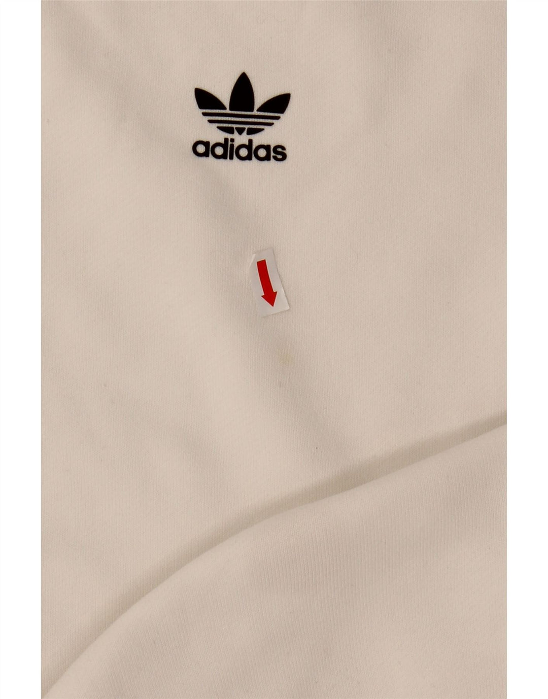 Felpa con grafica oversize da donna ADIDAS UK 8 piccola in cotone bianco