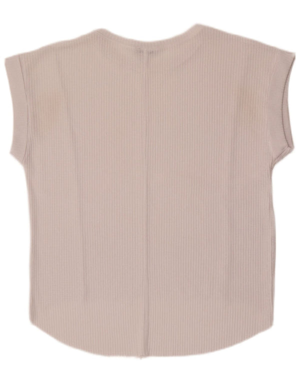 Canotta oversize da donna Zara UK 10 piccola bianca