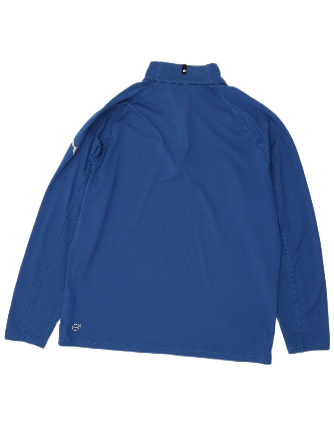 Maglia da tuta da uomo Puma con zip e collo, grande, in poliestere blu