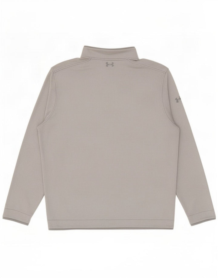 Felpa da uomo Under Armour con zip e collo maglione XL grigio poliestere