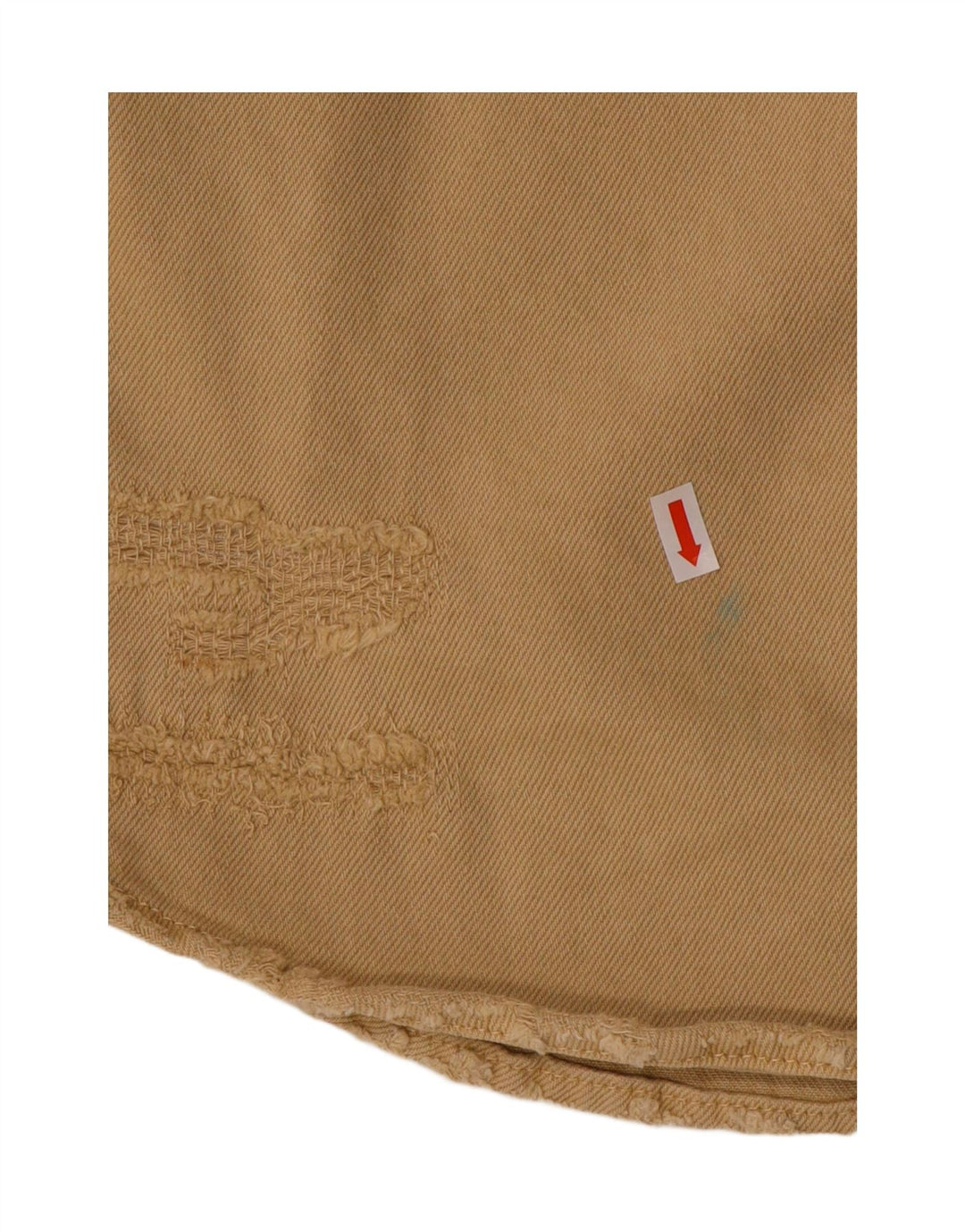 Camicia Zara da uomo in denim dalla vestibilità comoda e invecchiata, piccola, in cotone beige