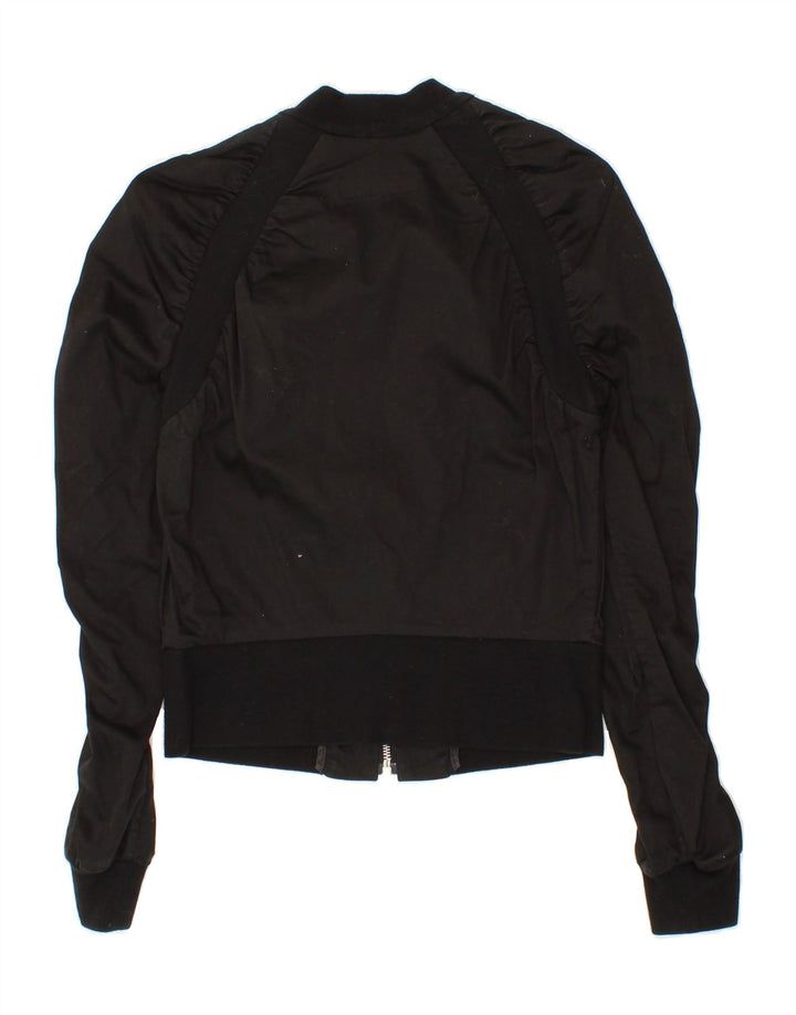 ICEBERG Womens Bomber Jacket IT 44 Medium Black Cotton Vintage Iceberg and Second-Hand Iceberg from Messina Hembry 
