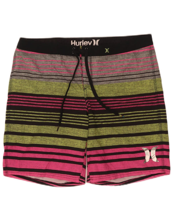 Pantaloncini da bagno Hurley Phantom da uomo, medi, a righe multicolori
