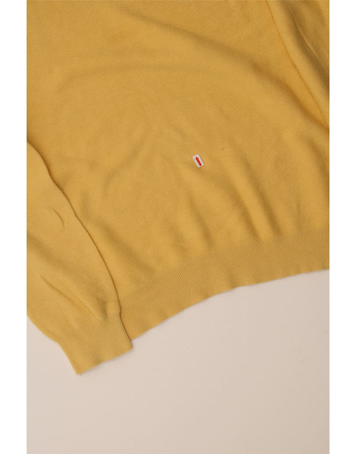 IZOD Mens V-Neck Jumper Sweater Large Yellow Cotton Vintage Izod and Second-Hand Izod from Messina Hembry 