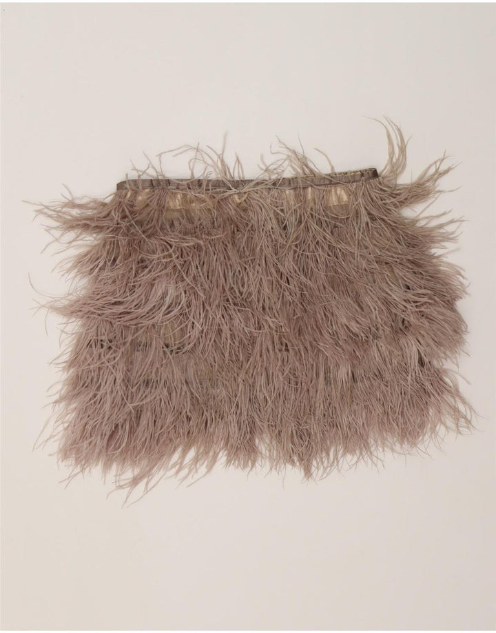 Minigonna da donna Topshop UK 10 piccola W30 poliestere marrone