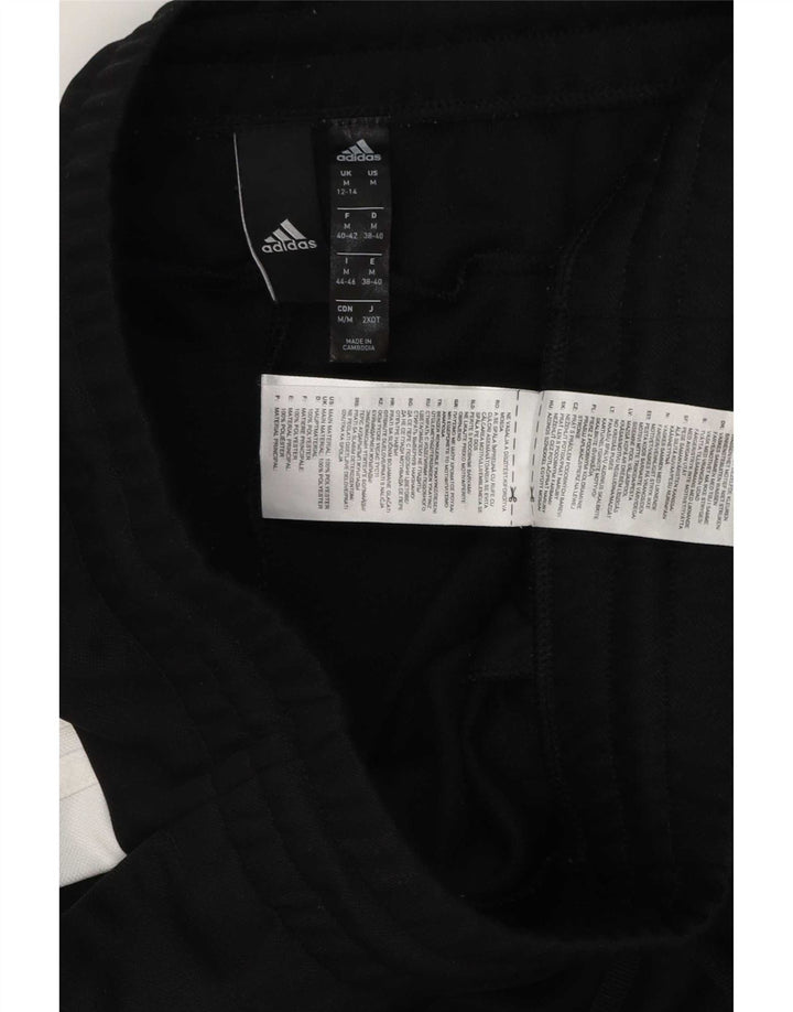 Pantaloni della tuta da donna Adidas UK 12/14 Medium Black Colourblock