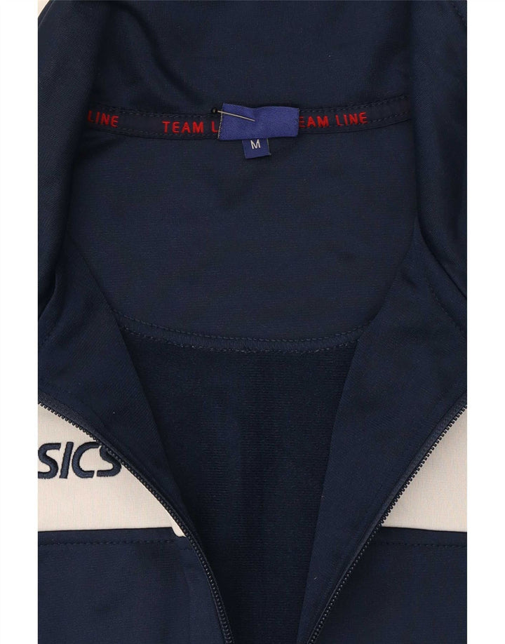 Tuta intera da uomo Asics, poliestere color block medio blu navy