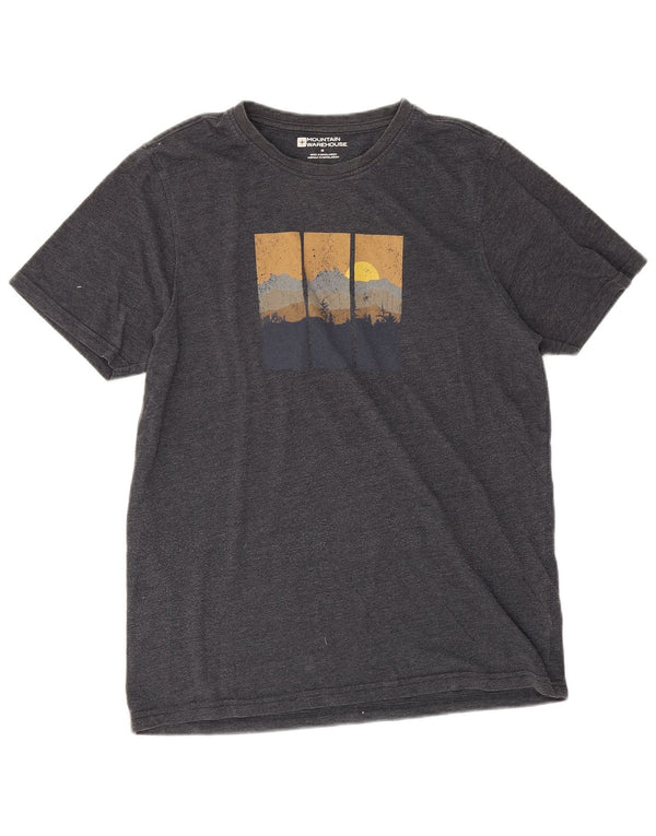 T-shirt grafica da uomo Mountain Warehouse Top in cotone nero medio