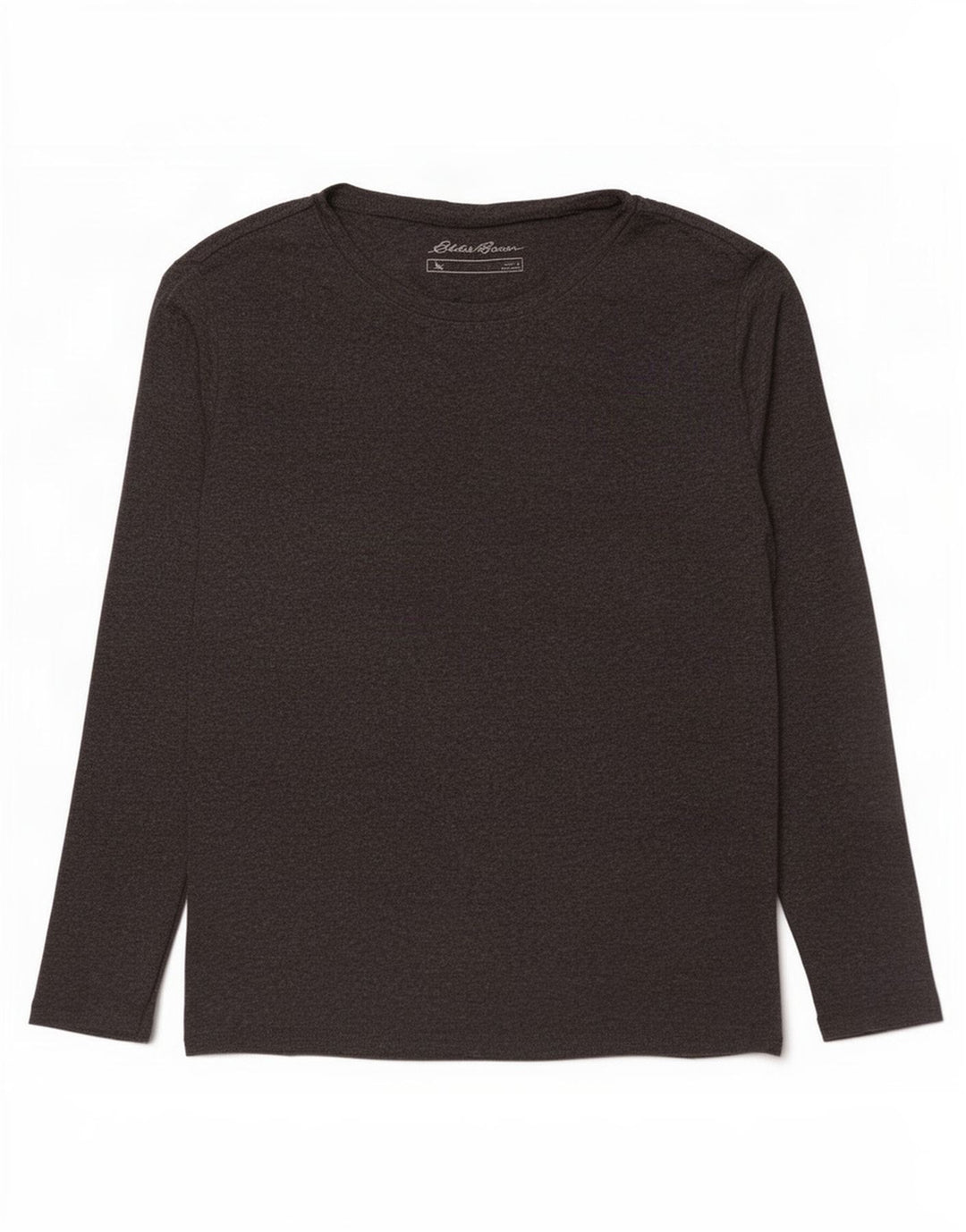Maglietta da donna a maniche lunghe Eddie Bauer UK 16 grande cotone grigio