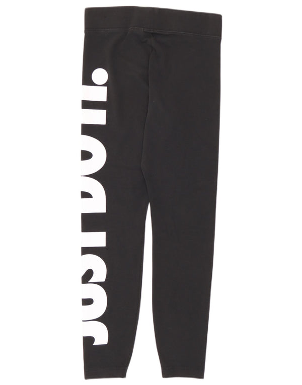 Leggings grafici da donna Nike UK 12 cotone medio nero