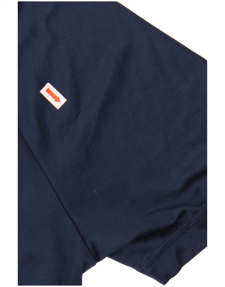 T-shirt grafica Adidas Climalite da uomo, grande, in poliestere blu navy