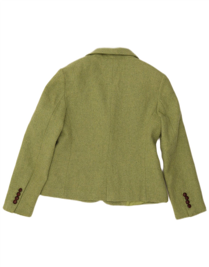 ANDREA MARE Giacca Blazer 3 Bottoni Donna IT 42 Verde Medio Lana