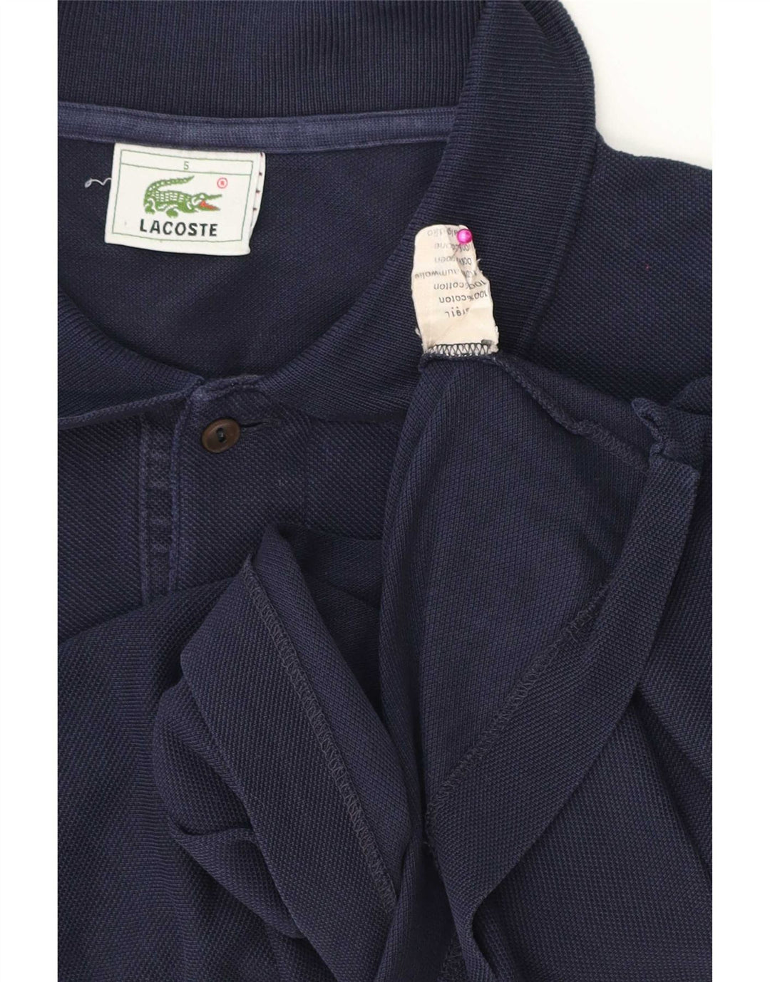 Polo da uomo Lacoste taglia 5 grande in cotone blu navy