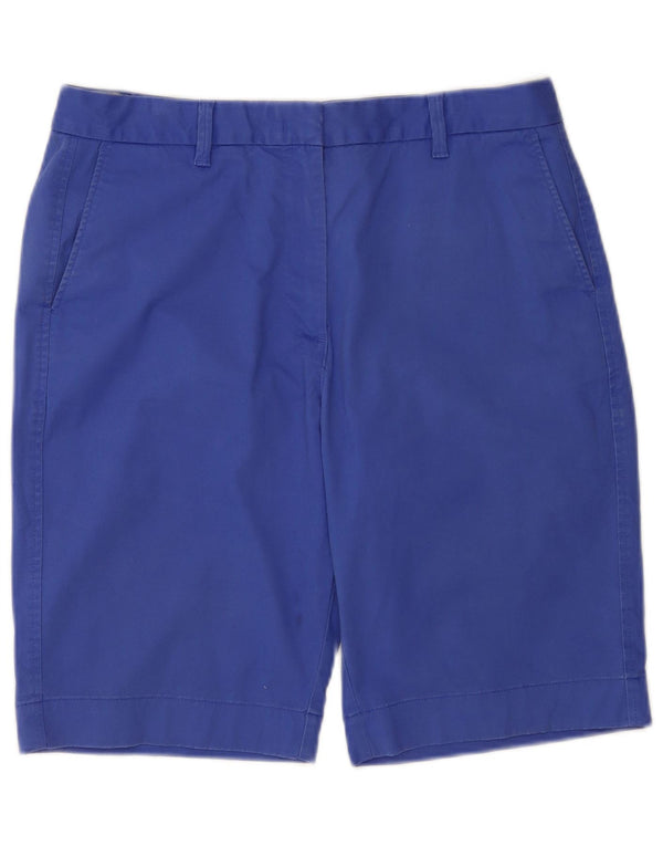 Marks & Spencer Womens Chino Shorts UK 14 Large W34  Blue Cotton