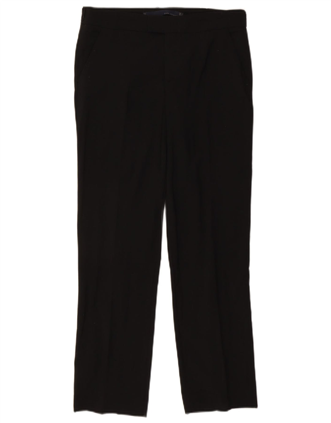 Pantaloni da abito dritti da donna Zara piccoli W26 L26 lana nera