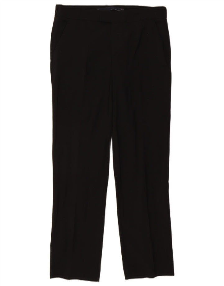 Pantaloni da abito dritti da donna Zara piccoli W26 L26 lana nera