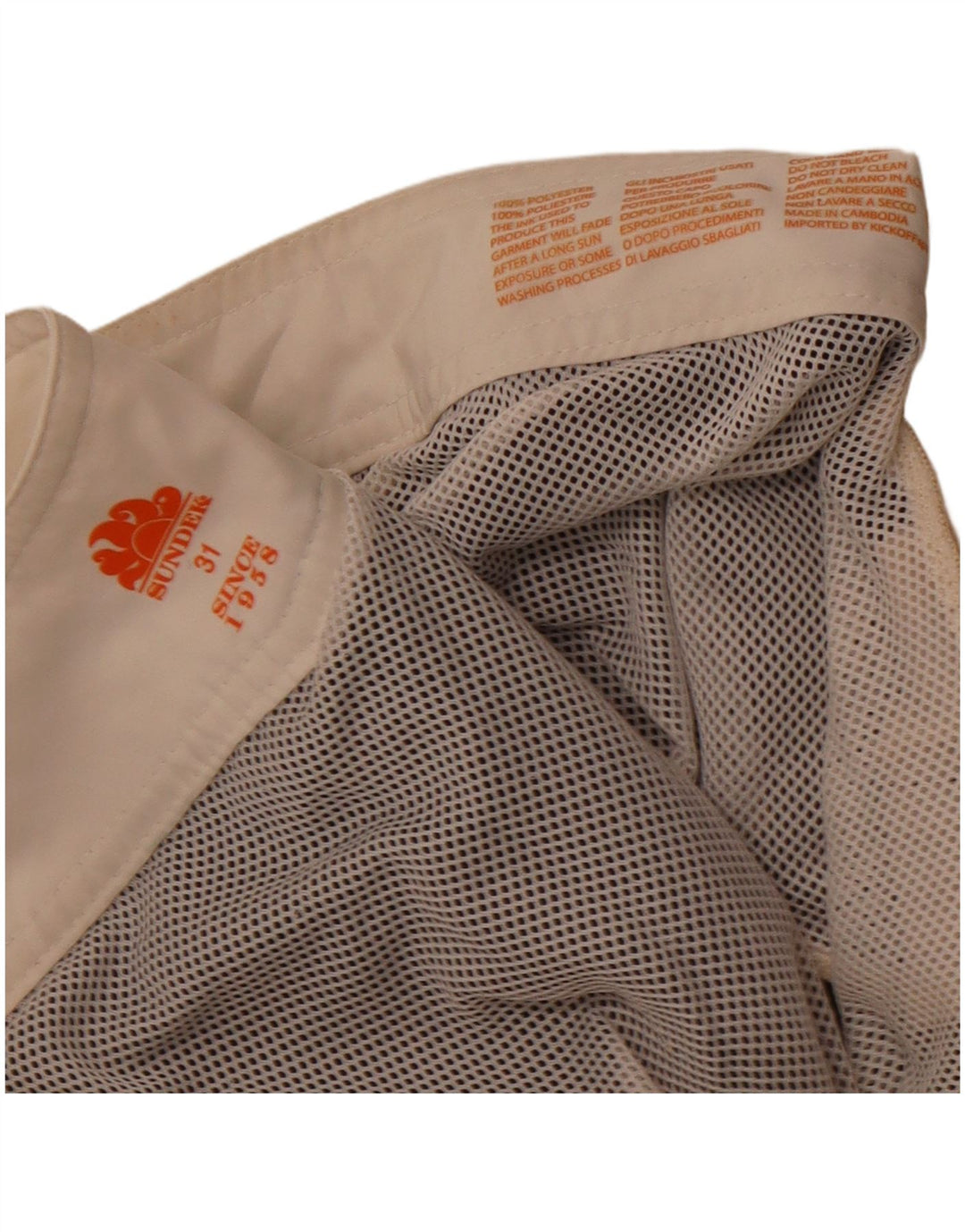 Pantaloncini da bagno grafici da uomo Sundek Poliestere floreale marrone medio