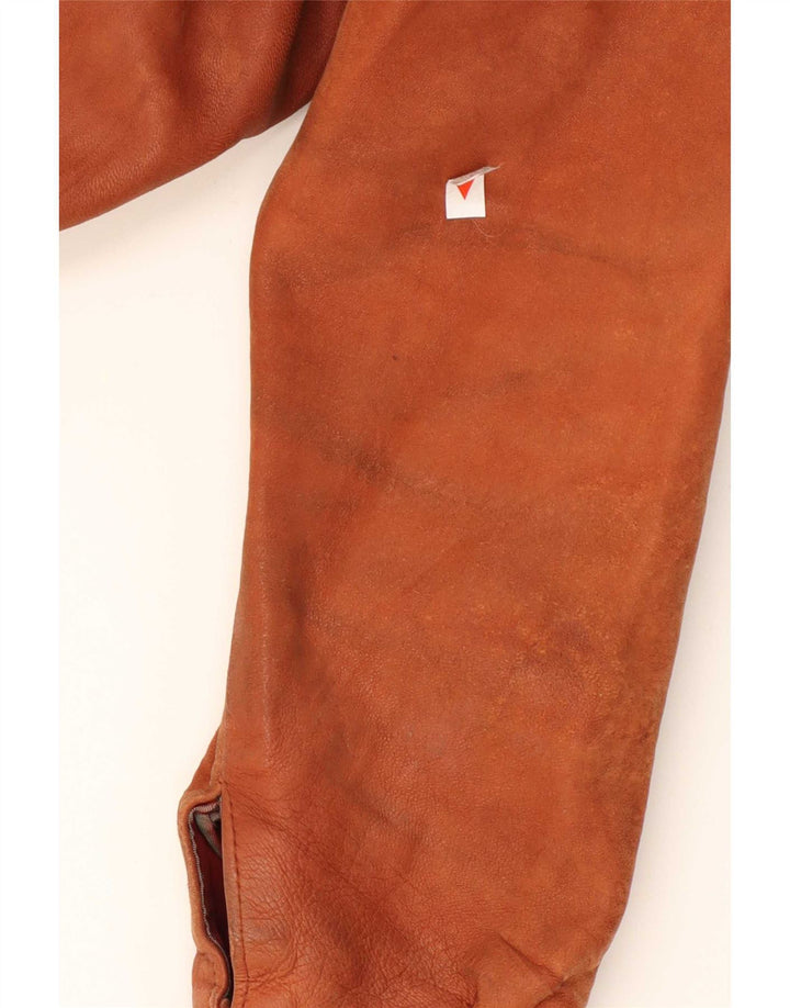 Giacca in pelle da uomo vintage UK 40 Large Marrone