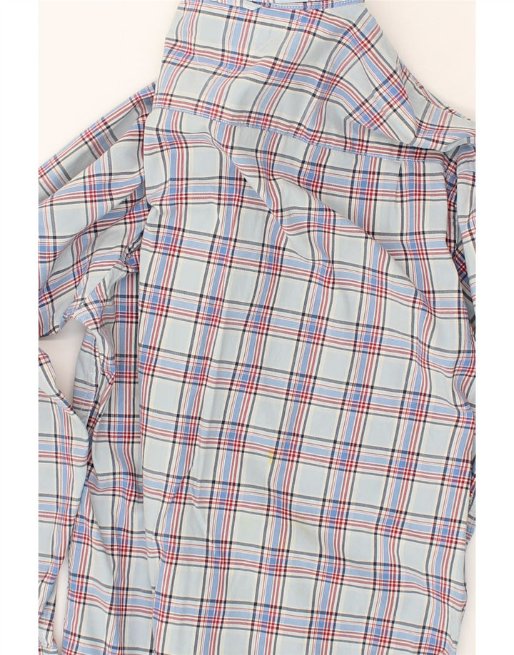 TOMMY HILFIGER Mens Shirt Large Blue Check Cotton Vintage Tommy Hilfiger and Second-Hand Tommy Hilfiger from Messina Hembry 