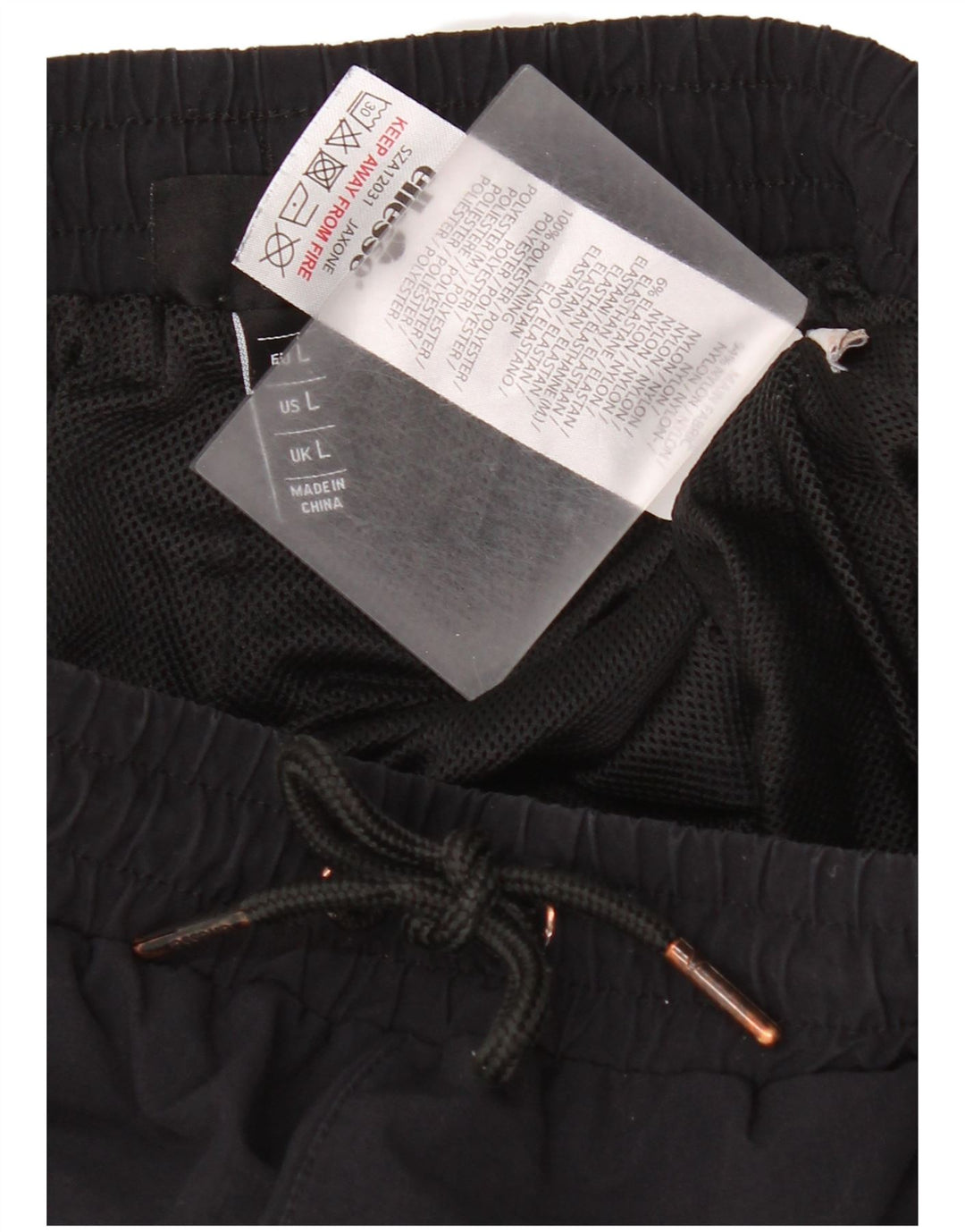 Pantaloni da tuta da uomo Ellesse Cargo Pantaloni da jogging Grandi nylon nero