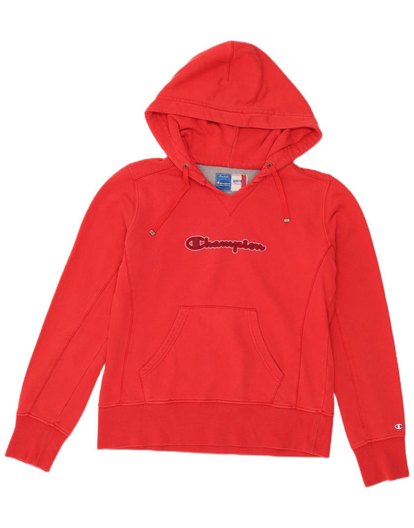 Felpa con cappuccio grafica Champion Heritage Classics da donna UK 16 grande rossa
