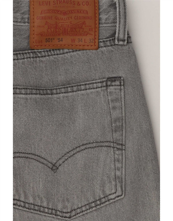 Levi's Uomo 501 Jeans dritti W34 L32 Cotone grigio