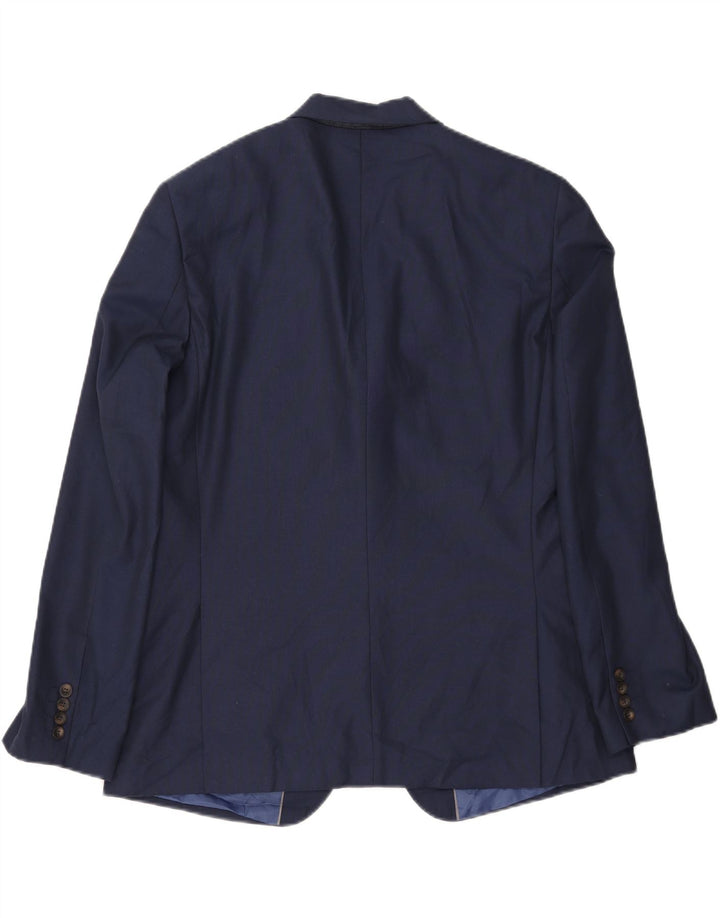 MARKS & SPENCER Giacca blazer da uomo su misura UK 44 2XL Blu navy