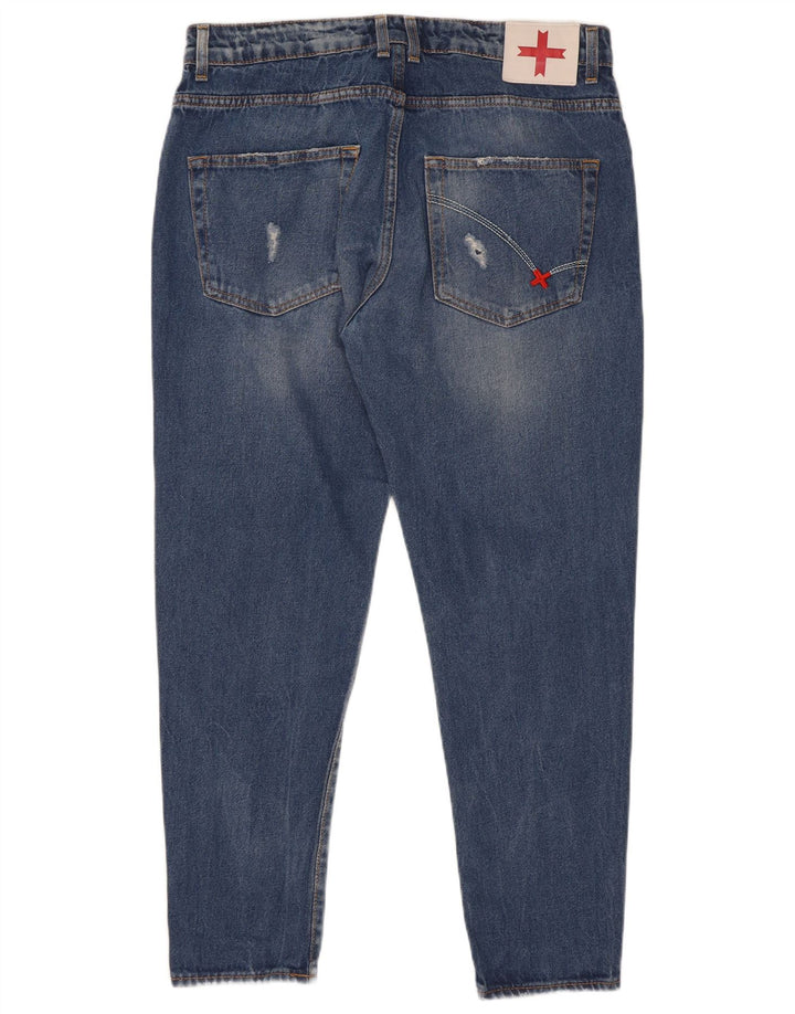 Jeans slim carota da uomo invecchiati Zu Elements W32 L28 cotone blu