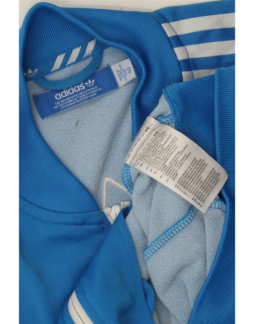 Giacca da ginnastica grafica da uomo Adidas IT 50 nylon blu medio